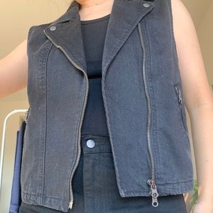 NWT New Club Monaco Moto Zip Caran Vest
